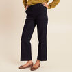Jean large taille haute &agrave; paillettes denim brut femme