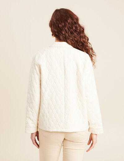 Veste matelassée ecru femme