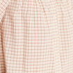 Chemise vichy manches longues col rond marron femme