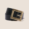 Ceinture large noir femme