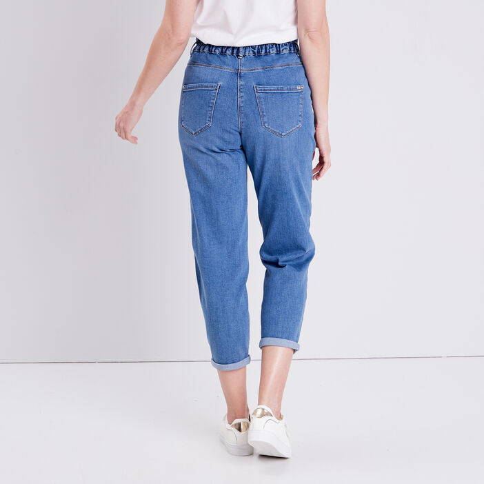 Jean slouchy 7/8ème denim stone femme