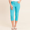 Pantacourt magique Le L&eacute;ger coupe droite vert turquoise femme