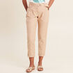 Pantalon ajusté 7/8ème beige femme