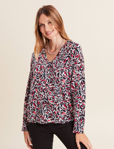 Pull manches longues rose femme