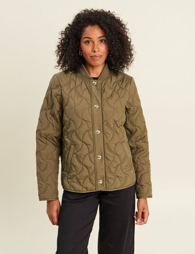 Doudoune doubl&eacute;e vert kaki femme
