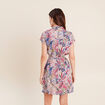 Robe droite zipp&eacute;e mauve femme