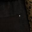 Pantalon aspect daim noir femme