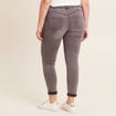 Jean ajusté taille standard 7/8ème gris femme