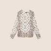 Pull col rond marron femme