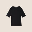 T-shirt manches coude noir femme