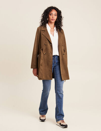 Jean bootcut taille standard denim stone femme