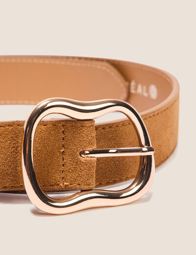 Ceinture en cuir marron femme