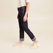 Jean ajusté taille standard denim brut femme
