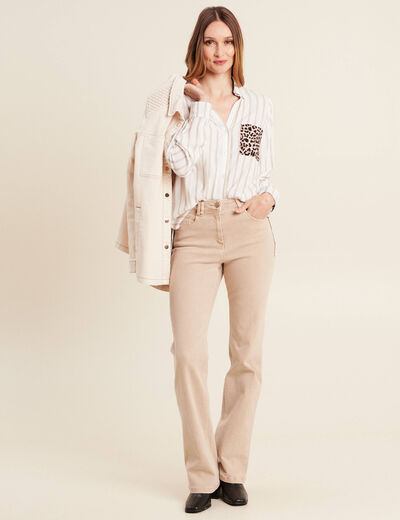 Chemise manches longues blanc femme