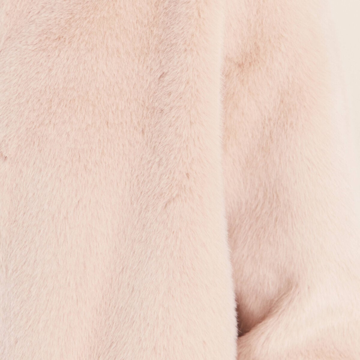Veste manches longues fausse fourrure sable femme
