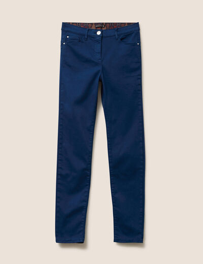 Jean magique ajusté taille standard bleu marine femme