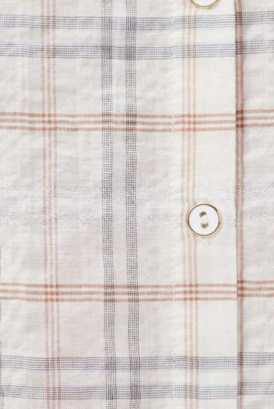 Chemise manches longues beige femme