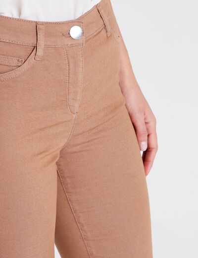 Pantalon léger taille standard long marron femme