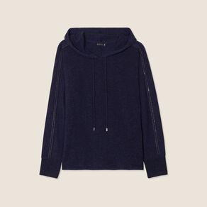 Sweat à capuche bleu marine femme