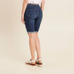 Bermuda ajusté en jean denim brut femme