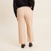 Pantalon flare 7/8ème beige femme