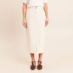 Jupe en coton taille standard ivoire femme
