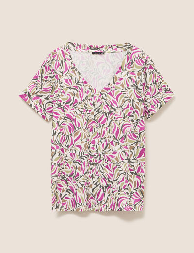 T-shirt manches courtes vert kaki femme