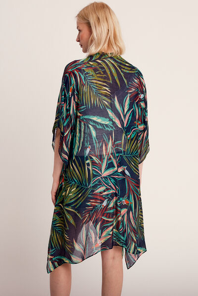 Kimono long noir femme