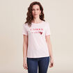 T-shirt manches courtes rose femme