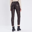 Pantalon ajusté réversible noir femme