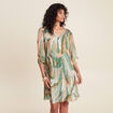 Robe évasée plissée multicolore femme