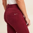 Jean magique L'Unique coupe ajust&eacute;e bordeaux femme