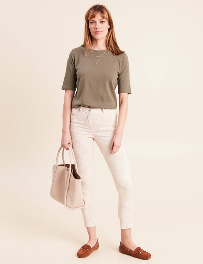 Pantalon magique Le L&eacute;ger coupe ajust&eacute;e beige femme