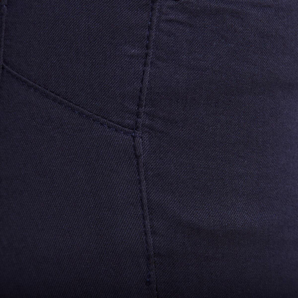 Pantalon léger taille haute long bleu marine femme