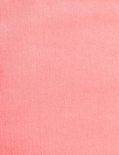 Short droit taille élastiquée rose vif femme