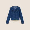 Veste r&eacute;versible cintr&eacute;e en jean bleu femme