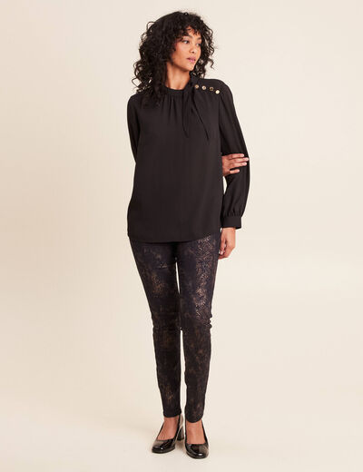 Pantalon magique L'Unique coupe ajust&eacute;e denim brut femme