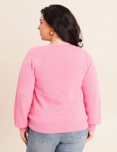 Pull-over à encolure bateau pour femmes en Rouge - NOREEN