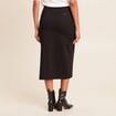 Jupe en maille doubl&eacute;e noir femme