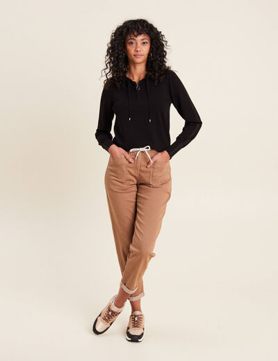 Sweat manches longues noir femme