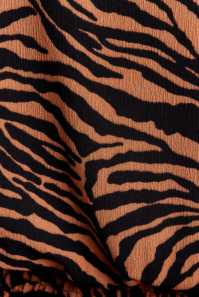 T-shirt manches 3/4 marron clair femme