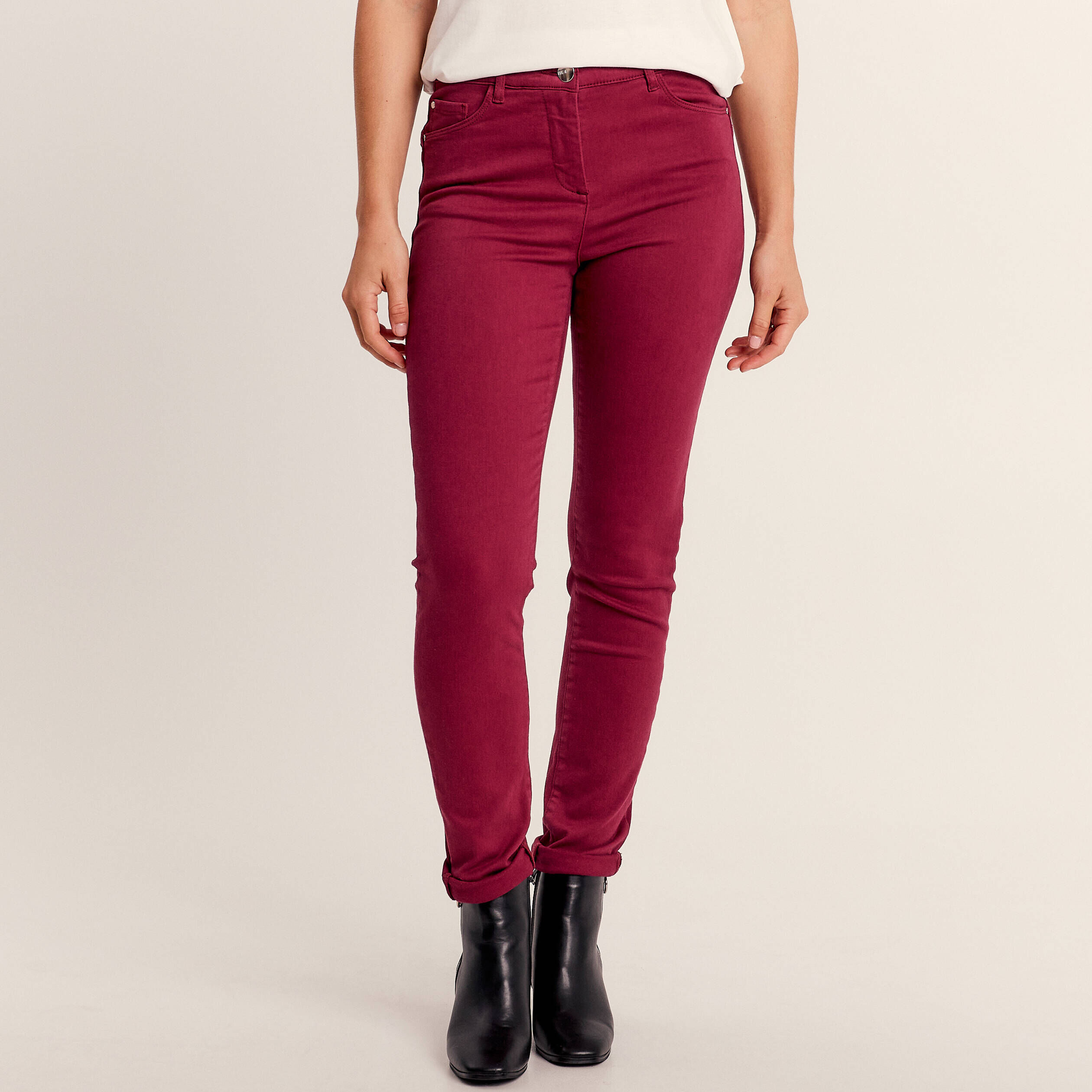 Jean skinny sales rouge femme