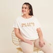 T-shirt manches courtes ecru femme
