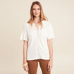T-shirt manches courtes ecru femme