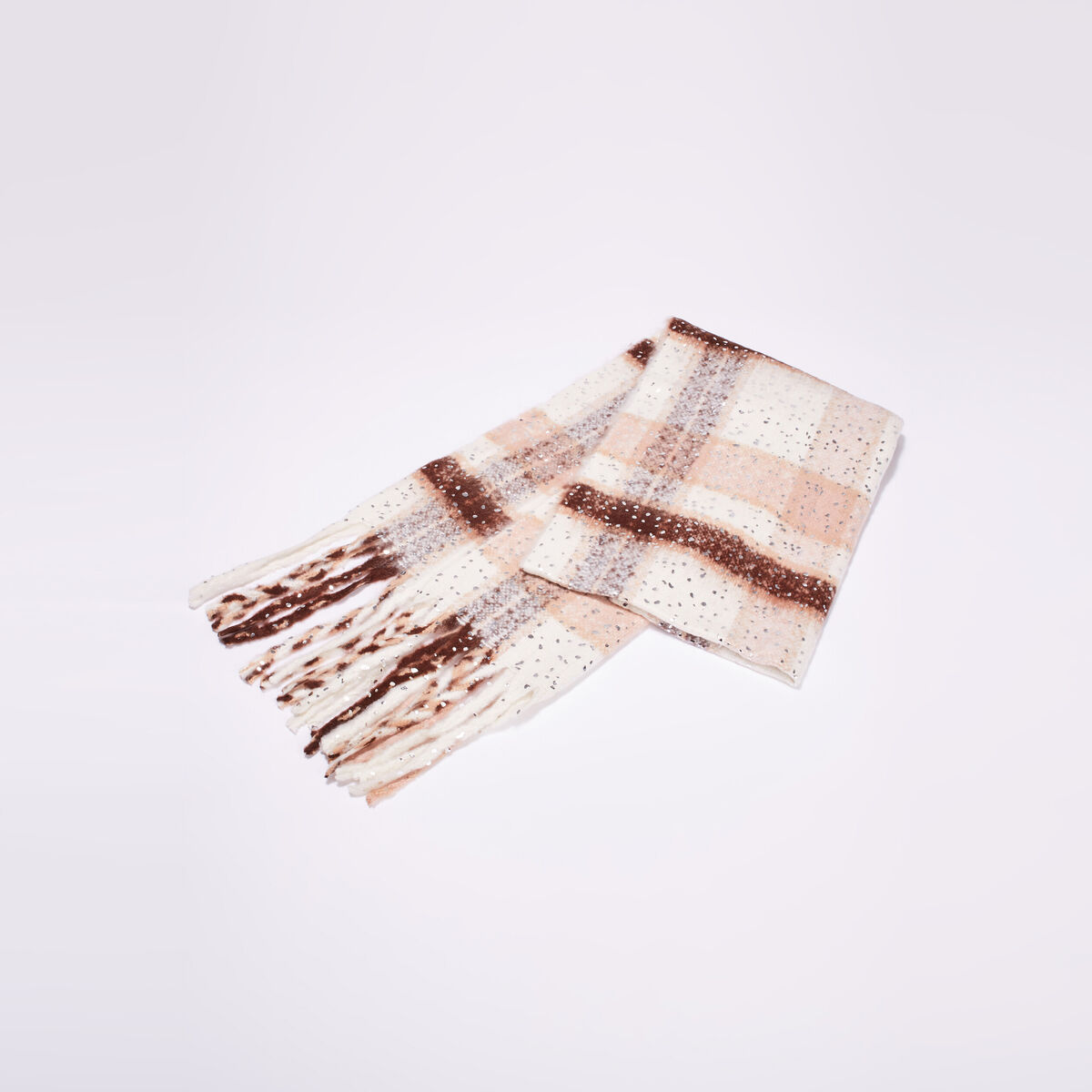 Écharpe à franges multicolore femme