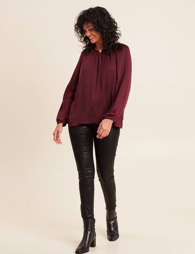Pantalon magique Le L&eacute;ger enduit noir femme
