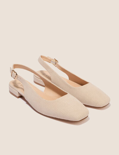 Ballerines aspect daim sable femme