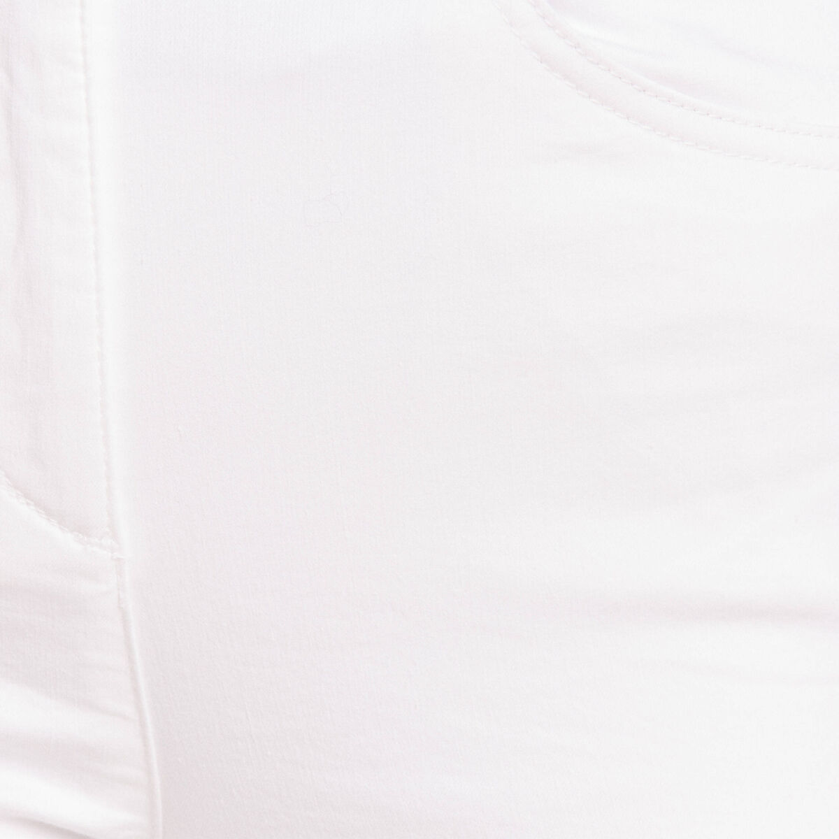 Pantalon léger taille haute long blanc femme