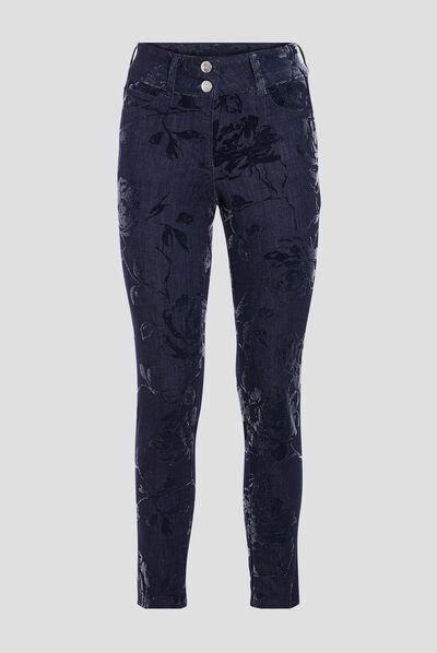 Jean ajusté taille standard denim brut femme