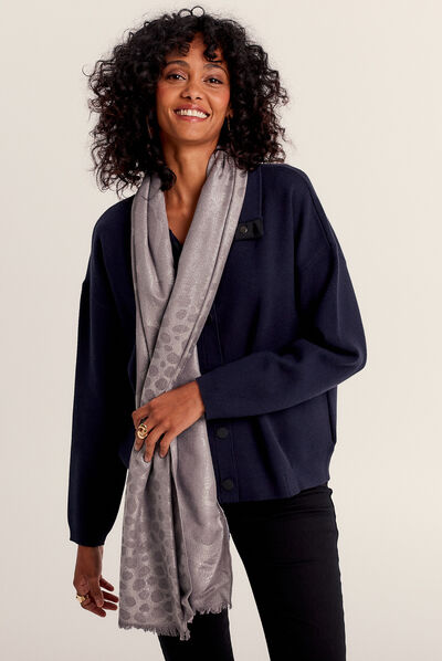Foulard couleur argent femme